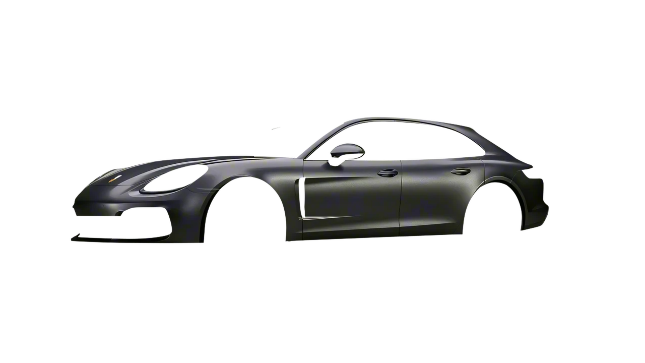 Porsche Panamera GTS Sport Turismo 2019 wrapped in Black Rock Grey (Avery Dennison SW900-823-M), front three-quarter view