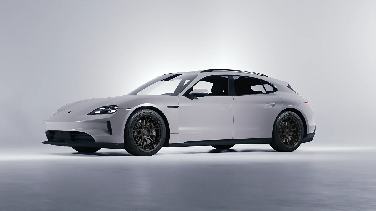 Porsche Taycan 4S Sport Turismo 2022 on HRE Performance Wheels RC100 forged wheels, front three-quarter view