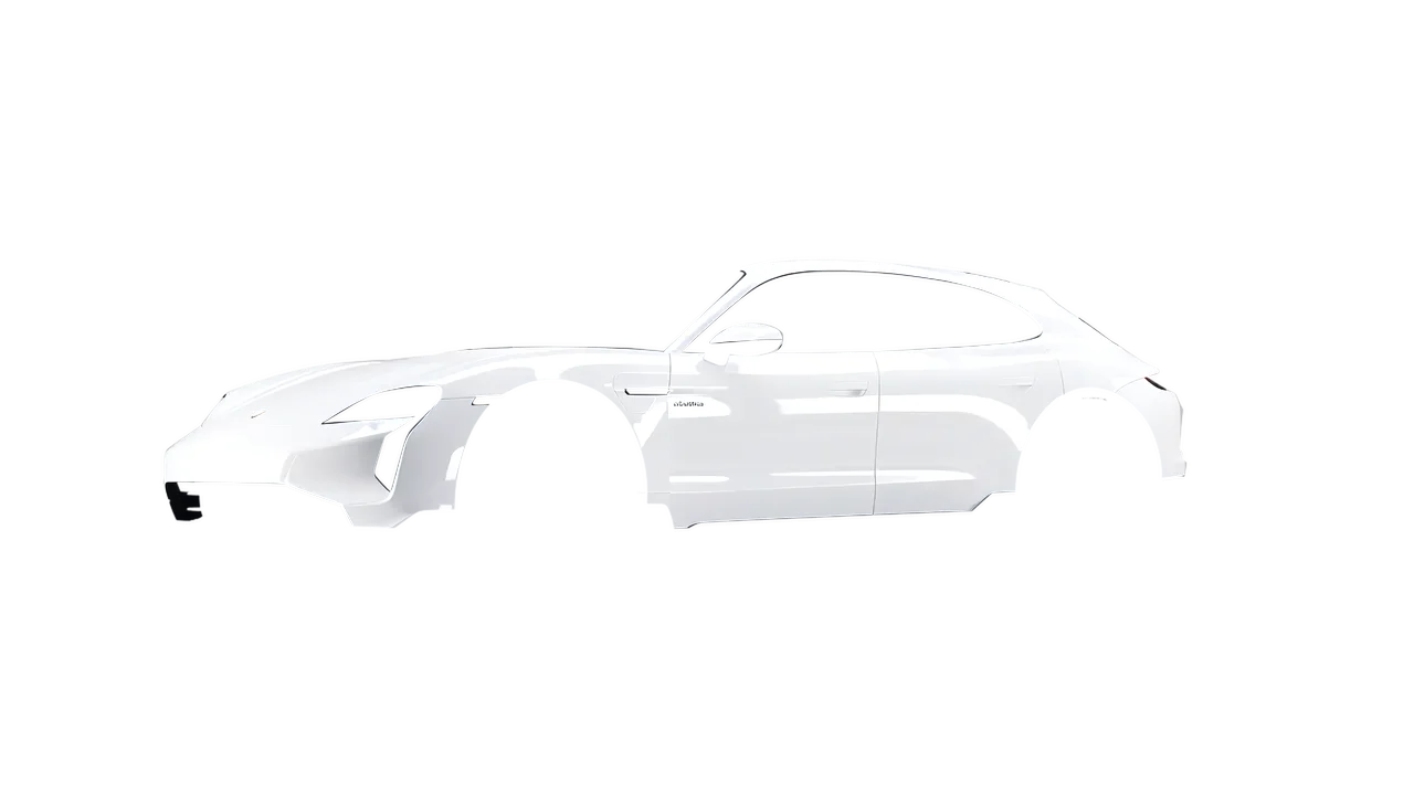 Porsche Taycan Turbo Cross Turismo 2021 wrapped in Gloss White (3M G10), front three-quarter view