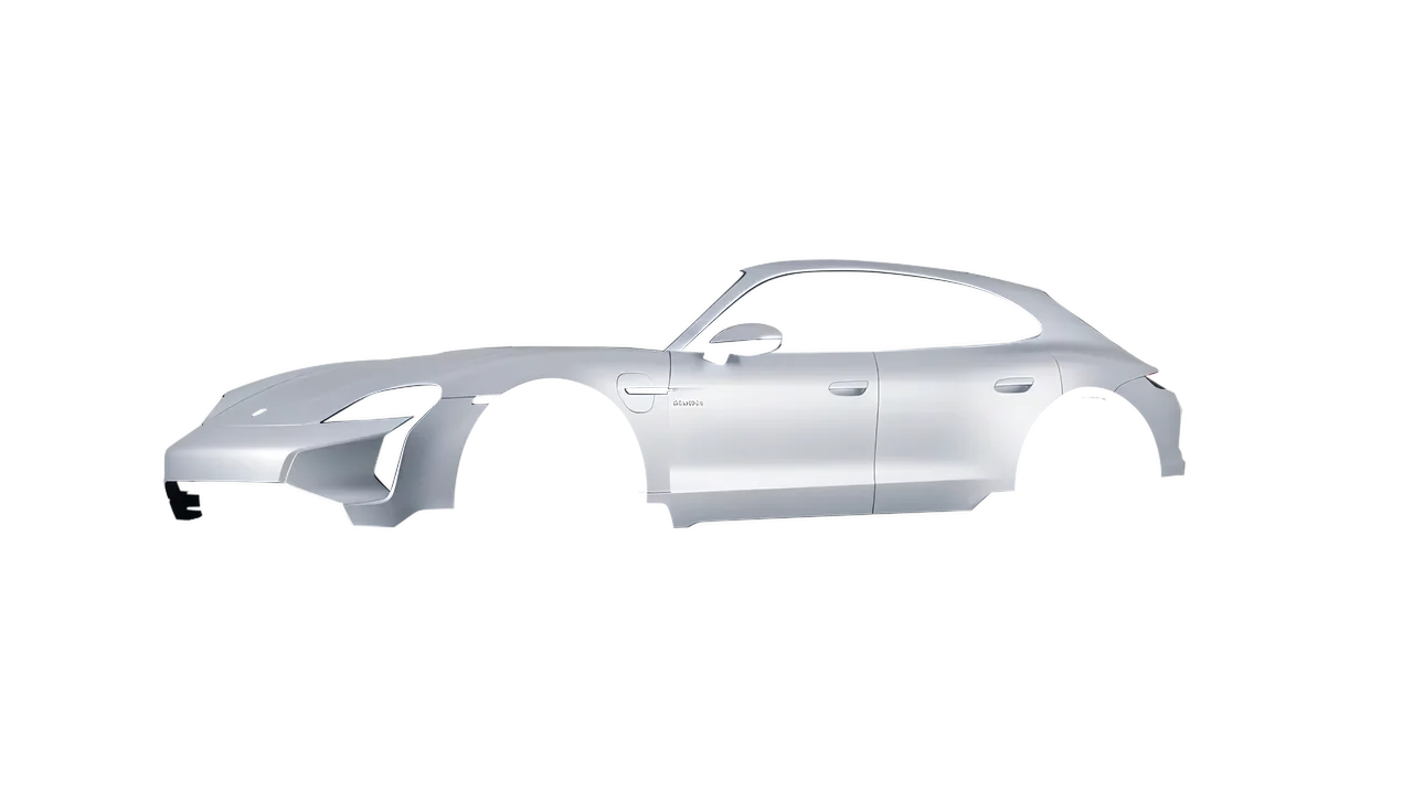 Porsche Taycan Turbo Cross Turismo 2021 wrapped in Matte Silver (3M M21), front three-quarter view