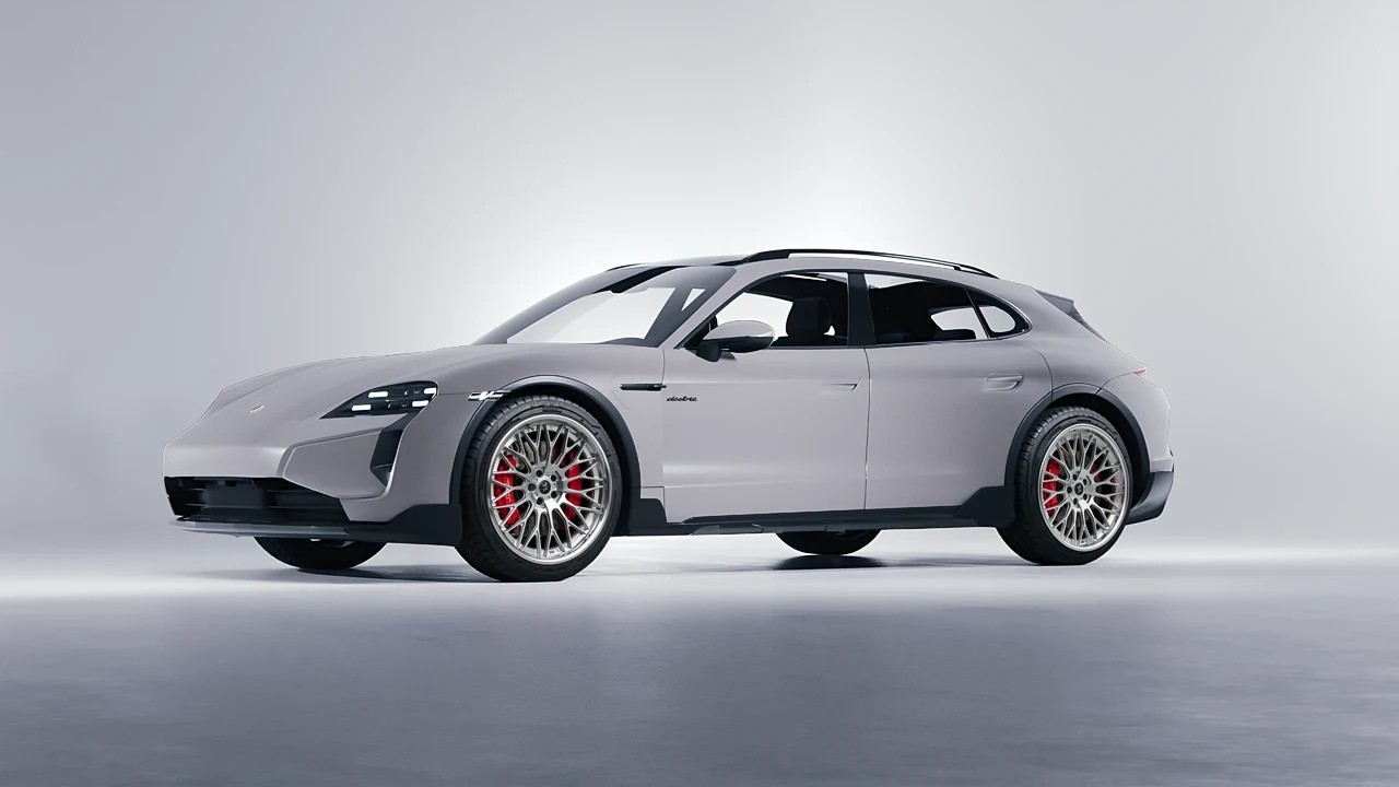 Porsche Taycan Turbo Cross Turismo 2021 on RDB LA Signature forged wheels, front three-quarter view