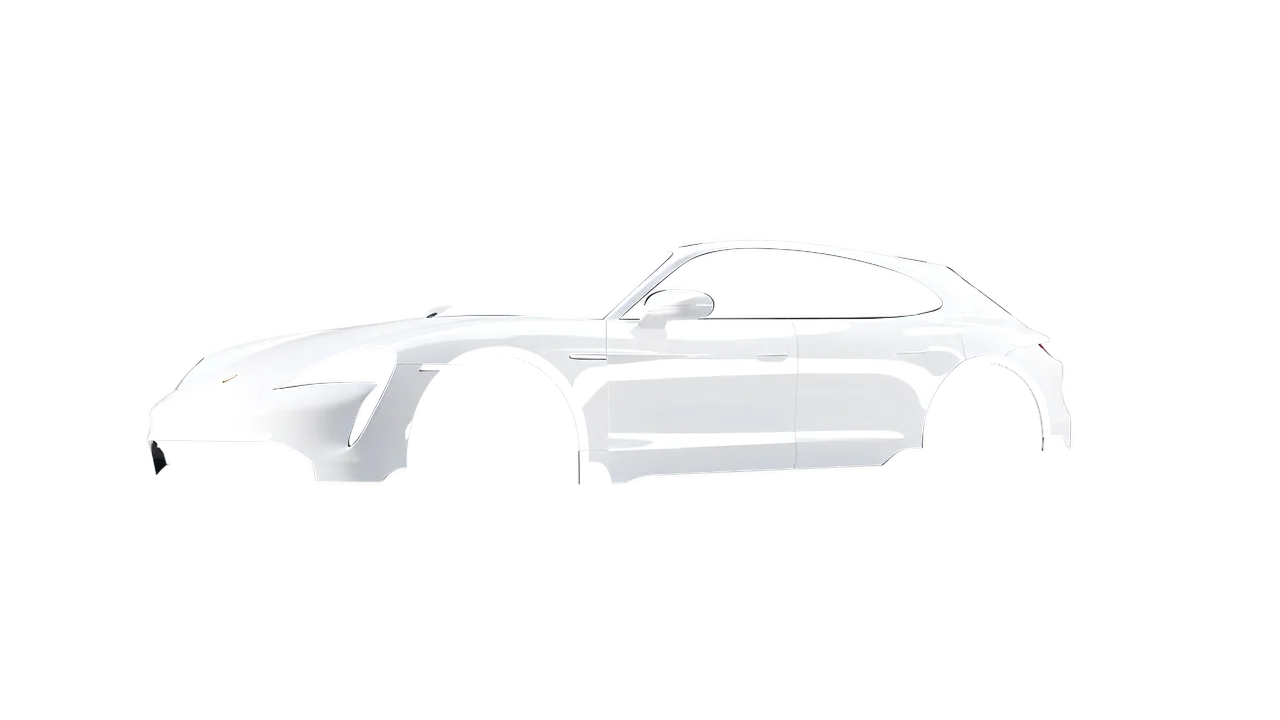 Porsche Taycan Turbo S Cross Turismo 2021 wrapped in Gloss White (3M G10), front three-quarter view