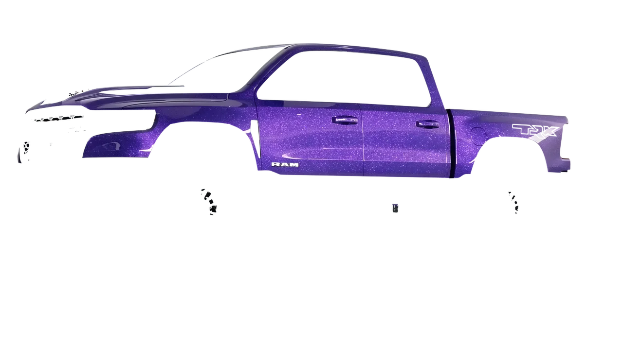 Ram 1500 SRT TRX 2027 wrapped in Purple (Avery Dennison SW900-587-D), front three-quarter view