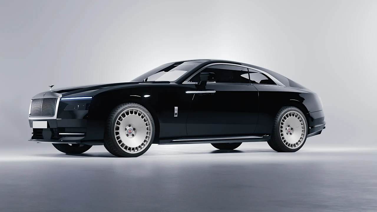 Rolls-Royce Spectre 2024 on HRE Performance Wheels 935M forged wheels, front three-quarter view