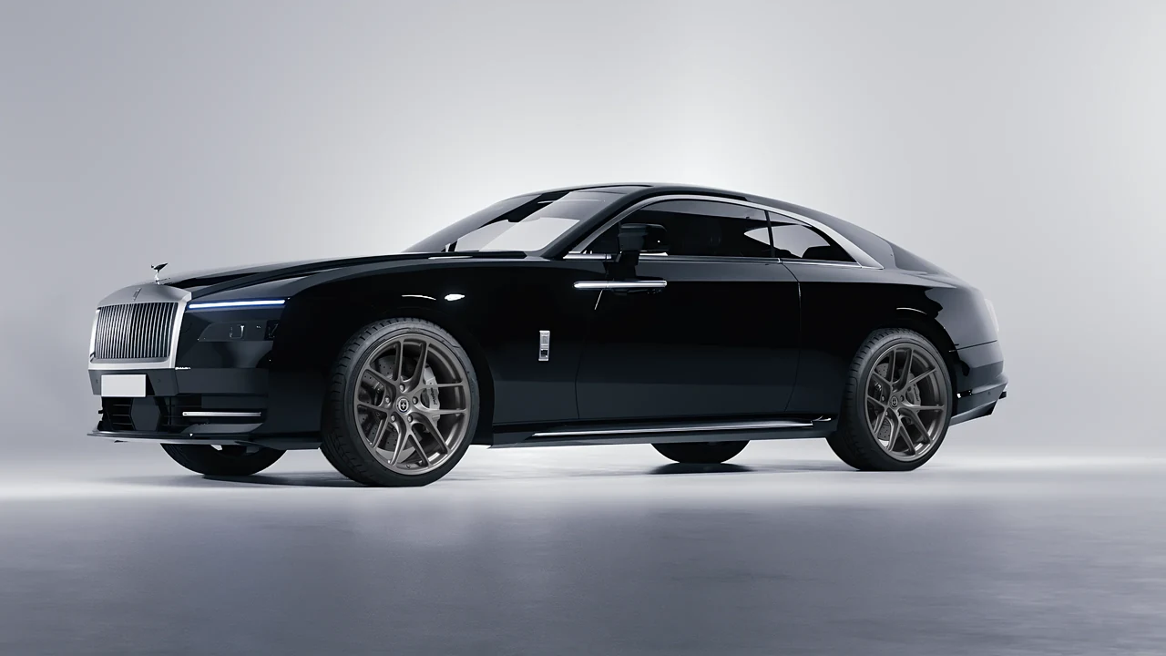 Rolls-Royce Spectre 2024 on HRE Performance Wheels R101-Lightweight forged wheels, front three-quarter view