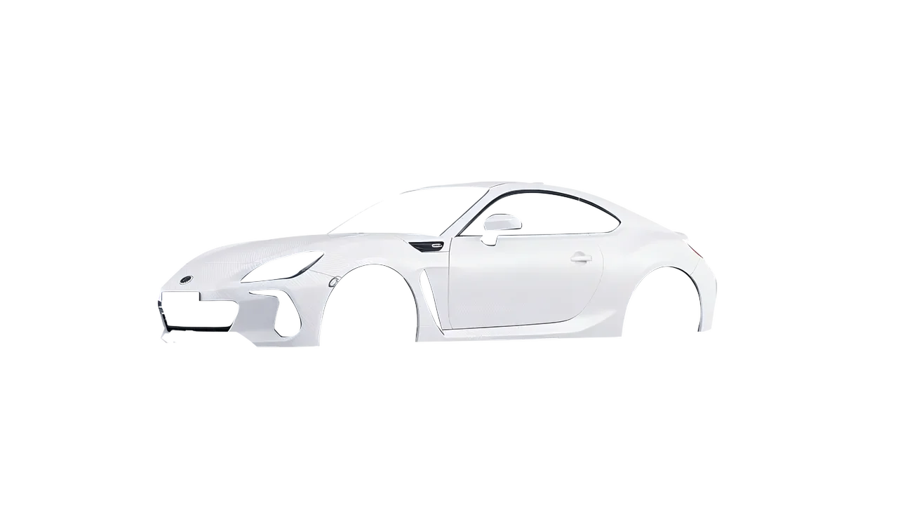 Subaru BRZ 2022 wrapped in Carbon Fiber White (Avery Dennison SW900-115-X), front three-quarter view