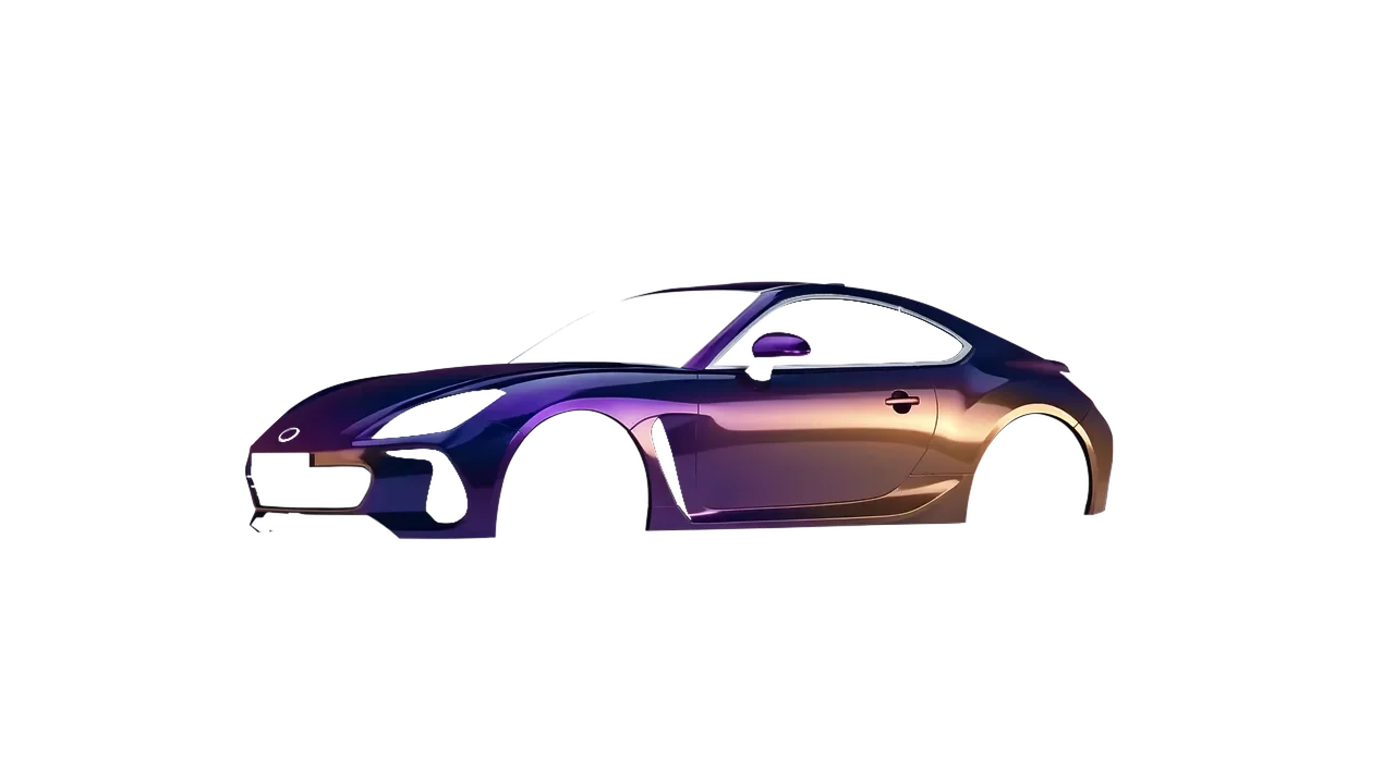 Subaru BRZ 2022 wrapped in Gloss Flip Deep Space (3M GP278), front three-quarter view