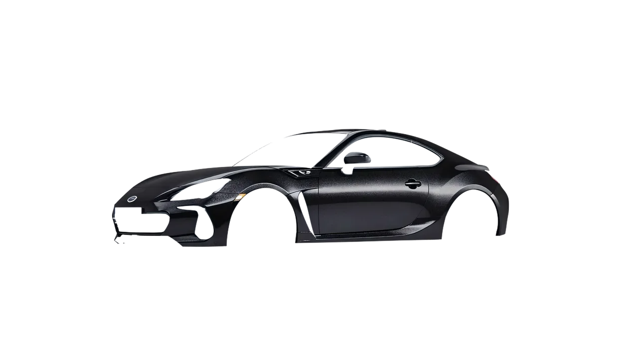 Subaru BRZ 2022 wrapped in Mystery Black (Avery Dennison SW900-184-M), front three-quarter view