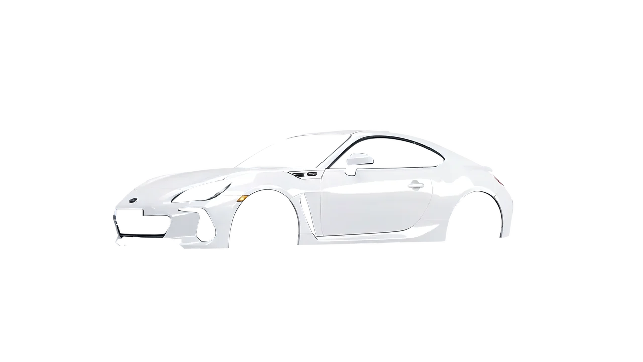 Subaru BRZ 2022 wrapped in Gloss White (3M G10), front three-quarter view
