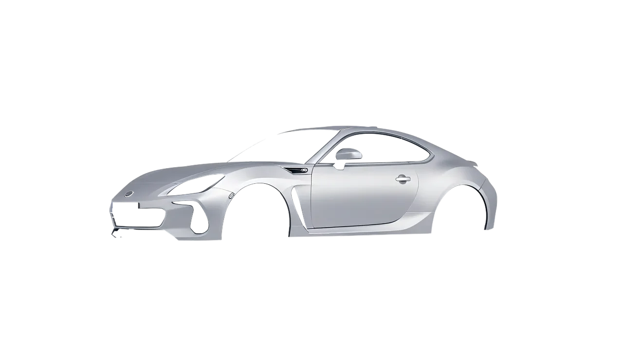 Subaru BRZ 2022 wrapped in Matte Silver (3M M21), front three-quarter view