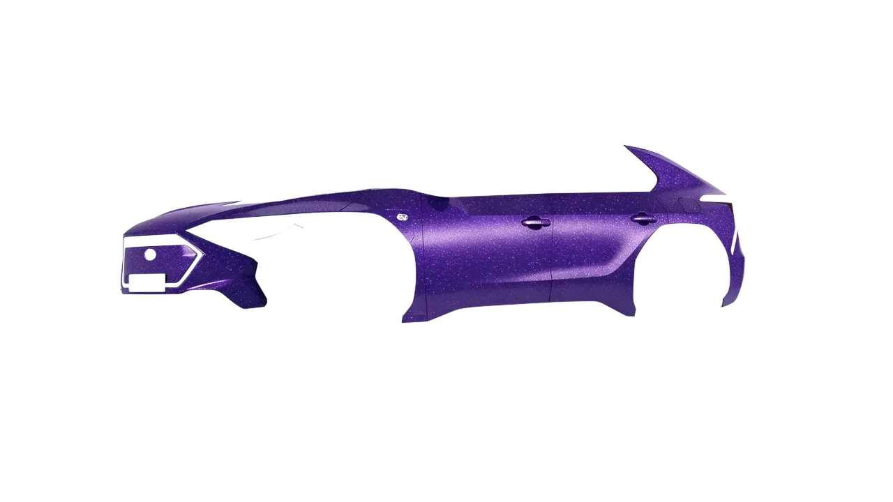 Subaru Solterra 2023 wrapped in Purple (Avery Dennison SW900-587-D), front three-quarter view
