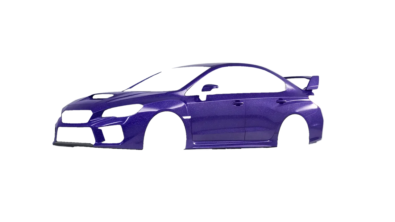 Subaru WRX STI 2020 wrapped in Purple (Avery Dennison SW900-587-D), front three-quarter view