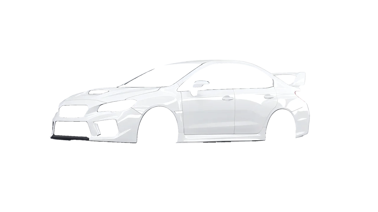 Subaru WRX STI 2020 wrapped in Gloss White (3M G10), front three-quarter view