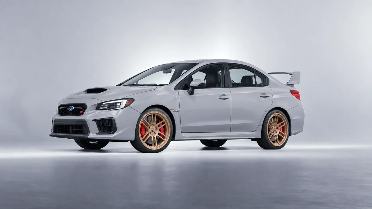 Subaru WRX STI 2020 on HRE Performance Wheels 312-GTS forged wheels, front three-quarter view