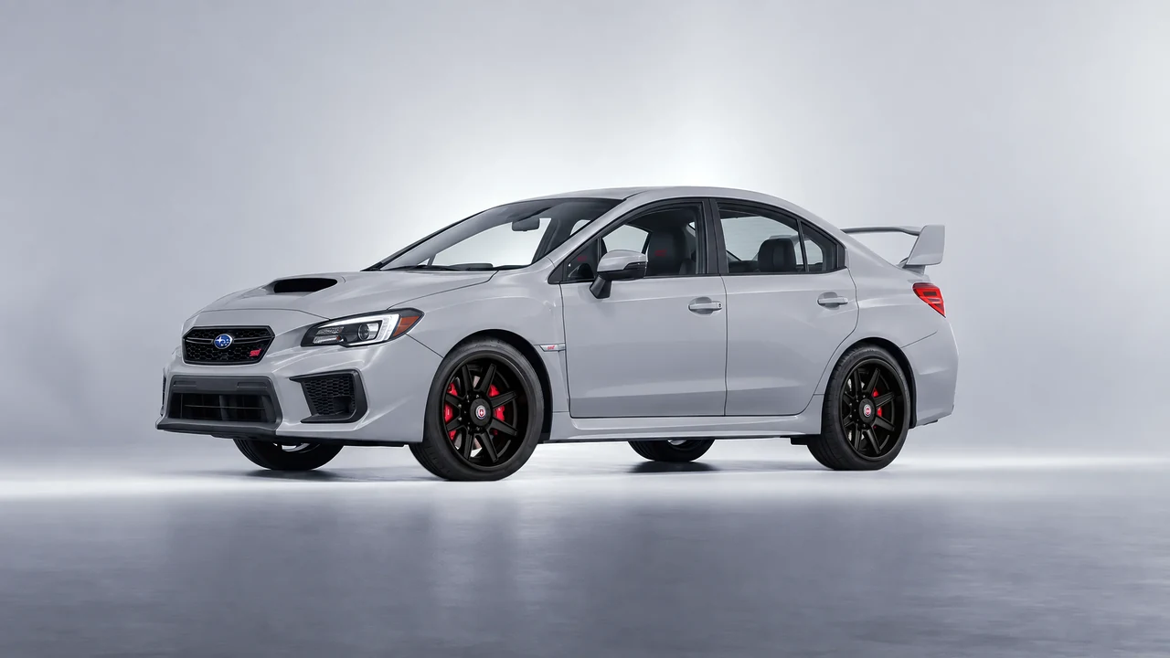 Subaru WRX STI 2020 on HRE Performance Wheels HD188H forged wheels, front three-quarter view