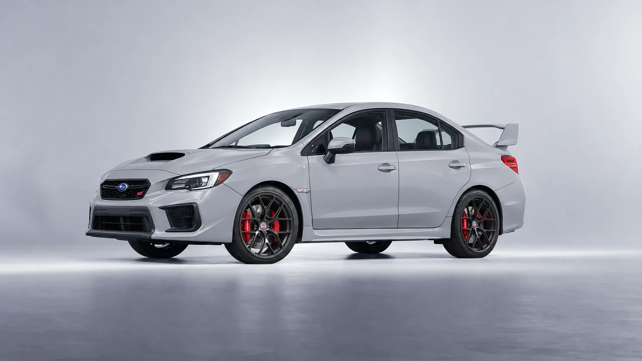 Subaru WRX STI 2020 on HRE Performance Wheels R161-Lightweight forged wheels, front three-quarter view