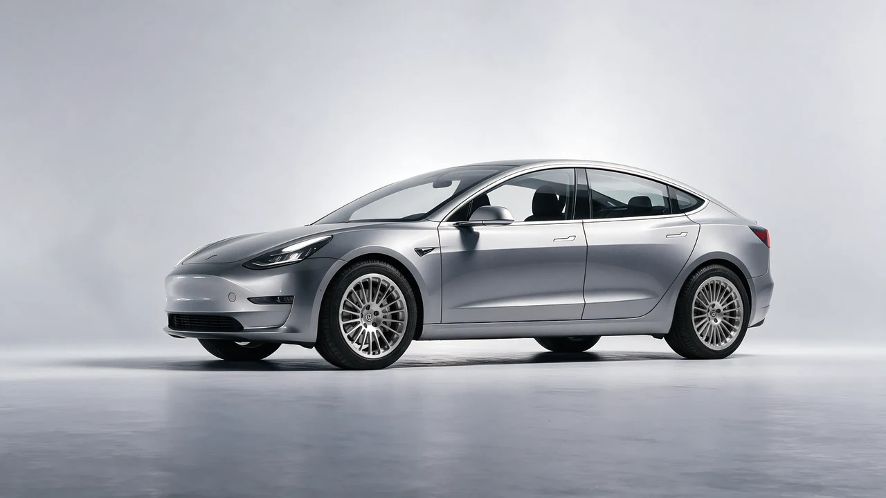 Tesla Model 3 2019 on HRE Performance Wheels 309M forged wheels, front three-quarter view