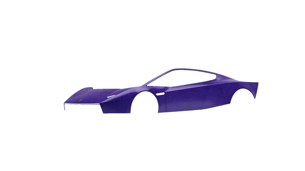 Tesla Roadster 2026 wrapped in Purple (Avery Dennison SW900-587-D), front three-quarter view