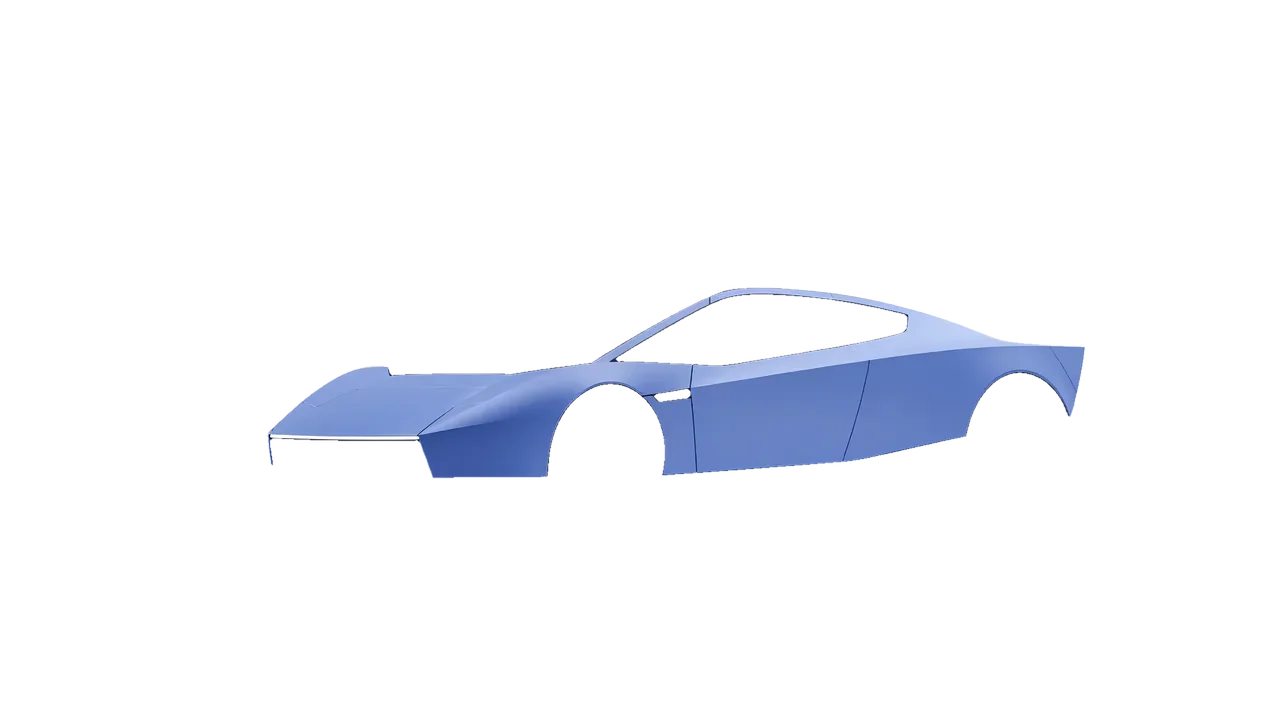 Tesla Roadster 2026 wrapped in Dreamline Blue (Avery Dennison SW900-616-O), front three-quarter view
