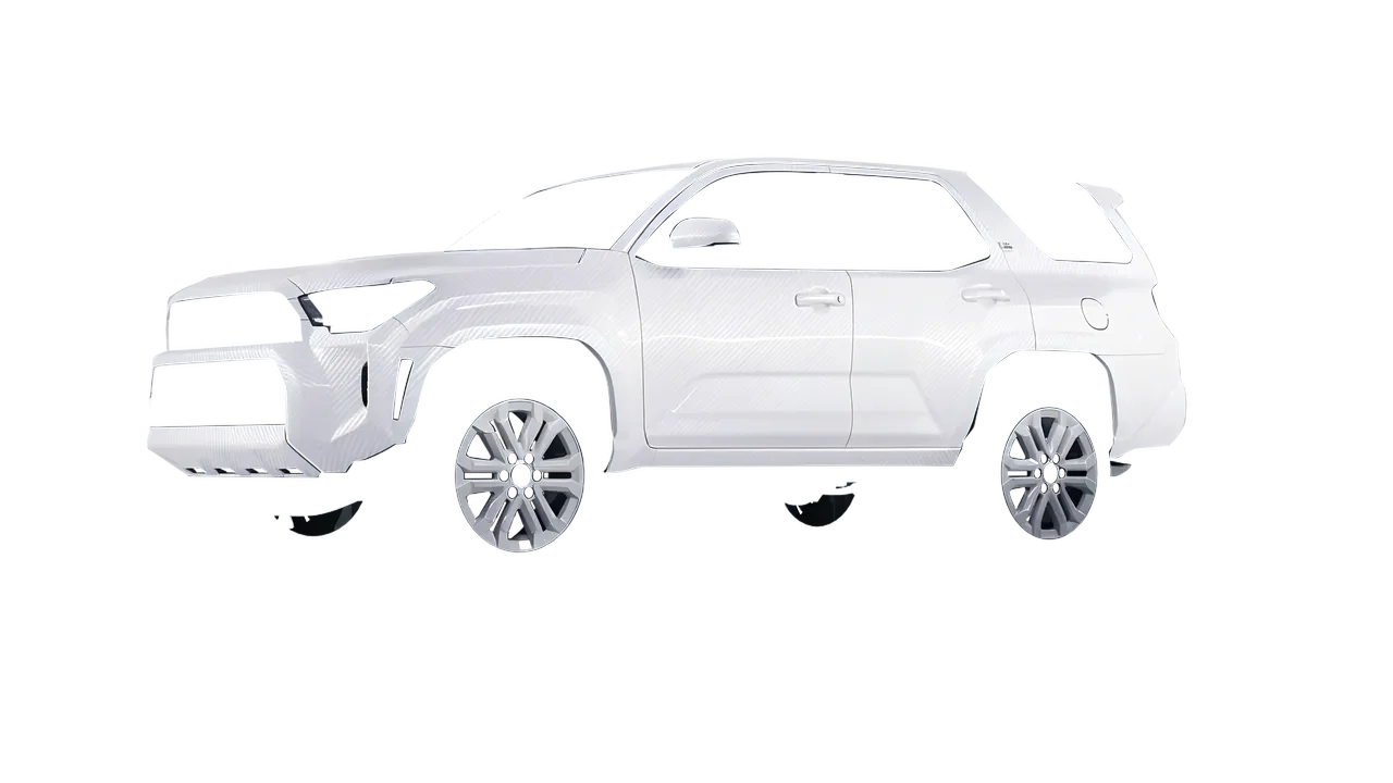 Toyota 4Runner 2025 wrapped in Carbon Fiber White (Avery Dennison SW900-115-X), front three-quarter view