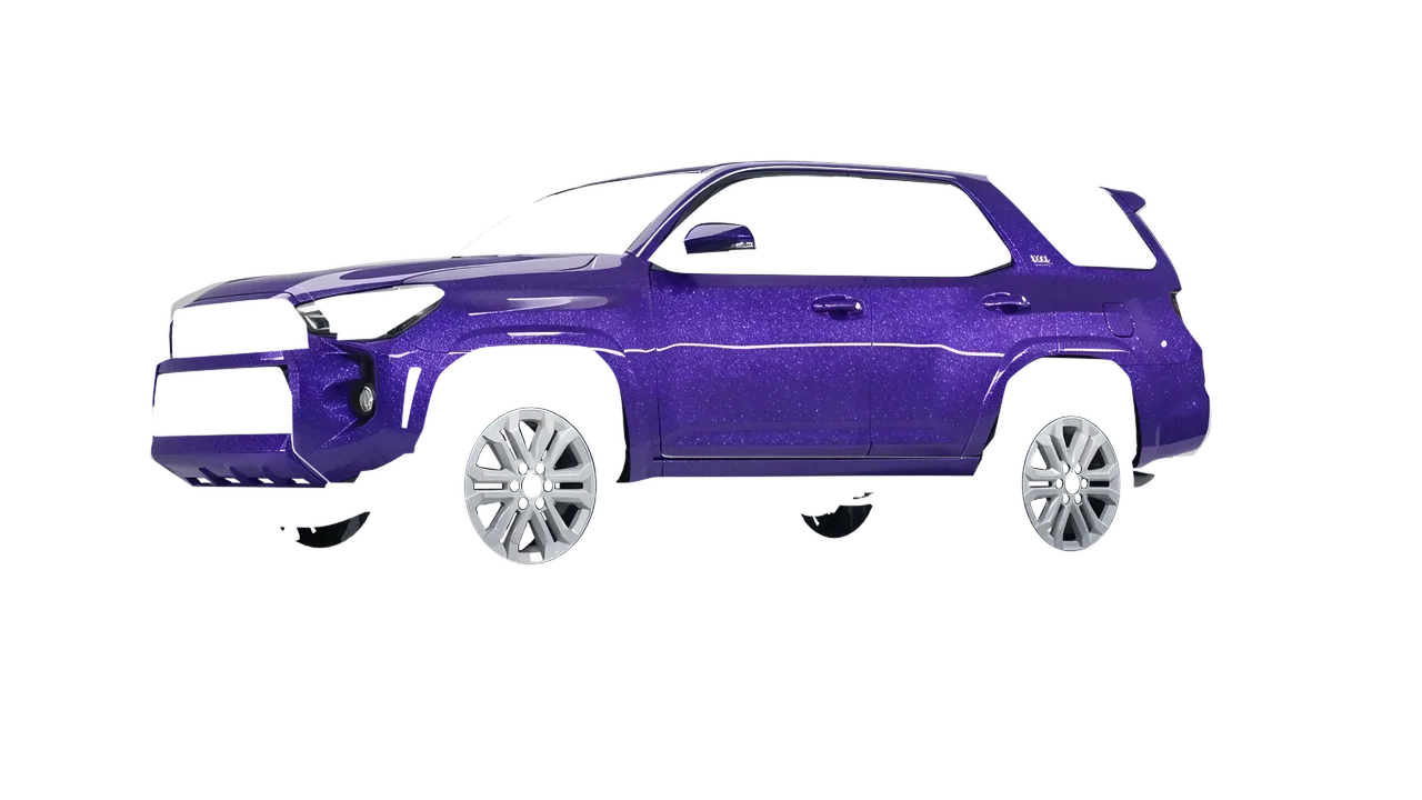 Toyota 4Runner 2025 wrapped in Purple (Avery Dennison SW900-587-D), front three-quarter view