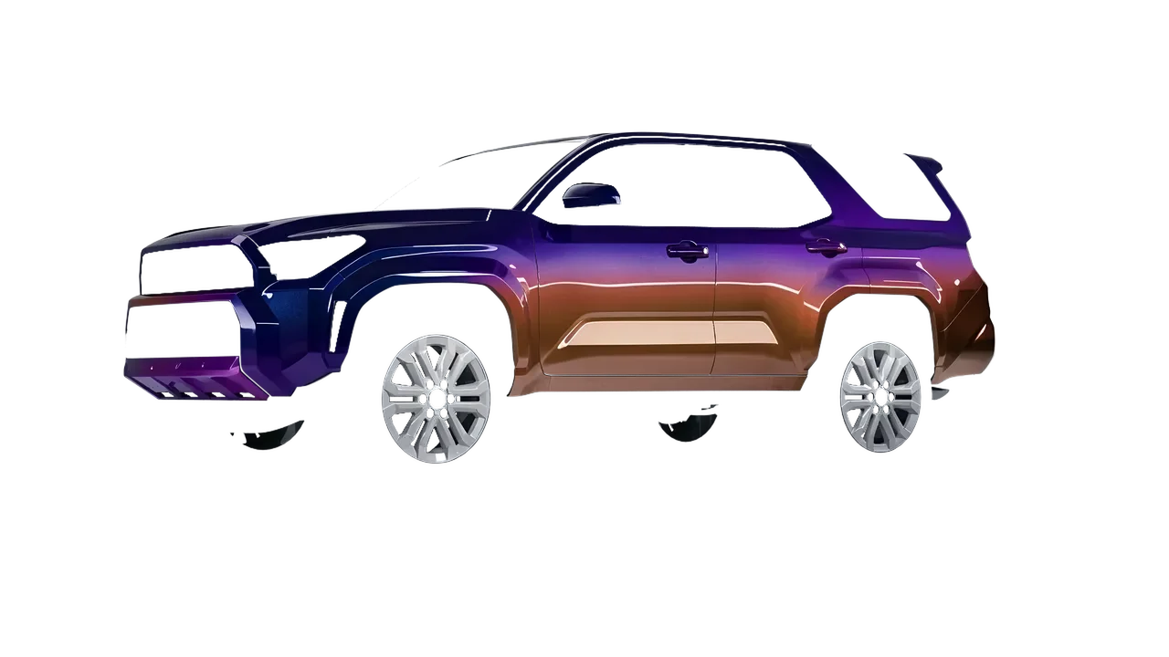 Toyota 4Runner 2025 wrapped in Gloss Flip Deep Space (3M GP278), front three-quarter view
