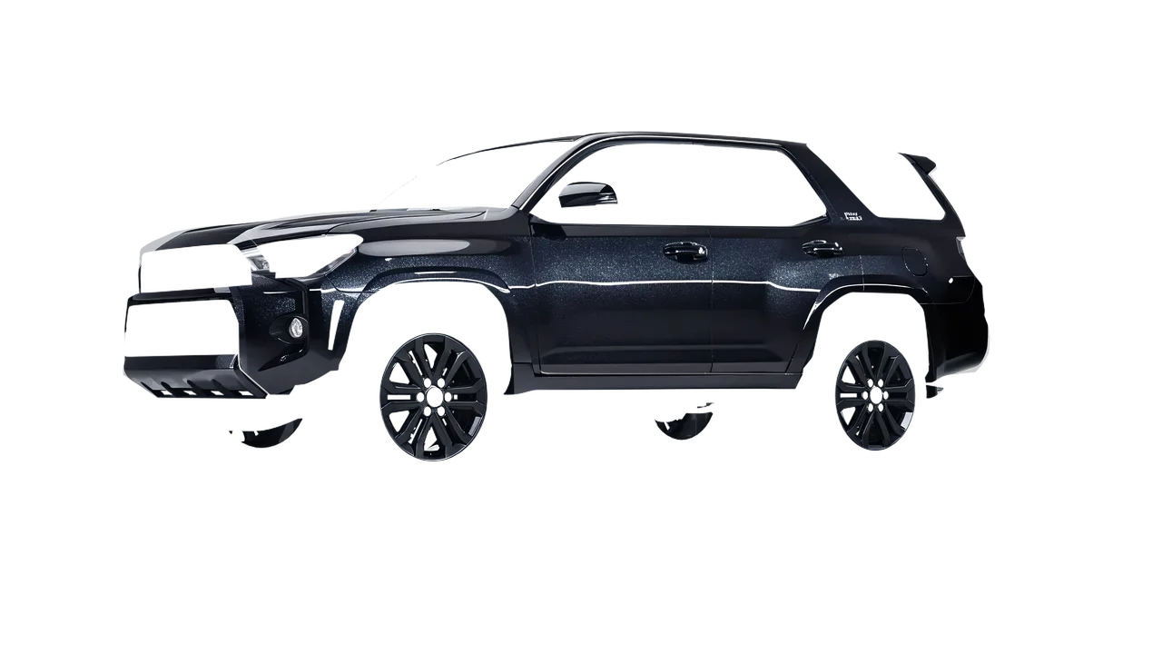 Toyota 4Runner 2025 wrapped in Mystery Black (Avery Dennison SW900-184-M), front three-quarter view