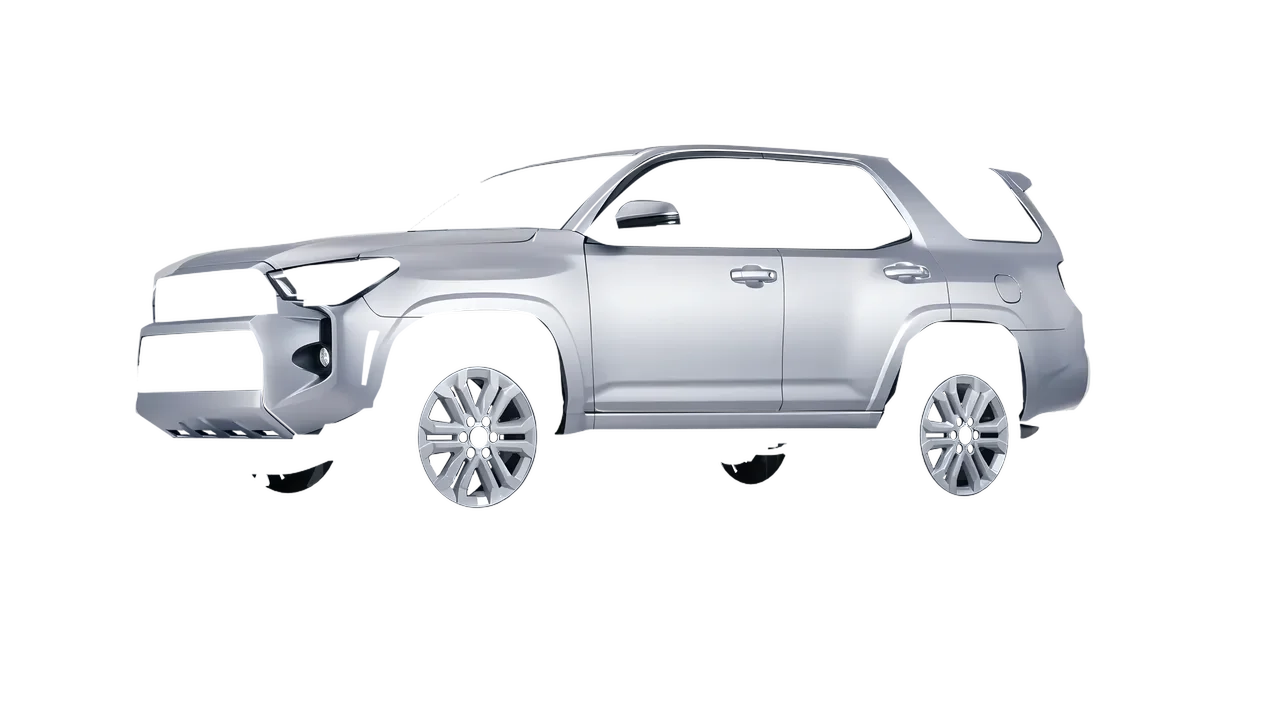 Toyota 4Runner 2025 wrapped in Matte Silver (3M M21), front three-quarter view