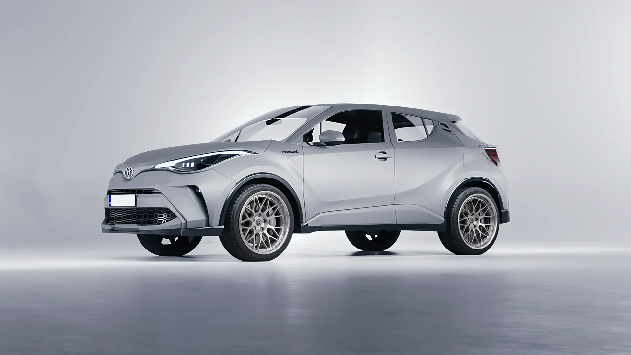 Toyota C-HR 2021 on HRE Performance Wheels 300 forged wheels, front three-quarter view