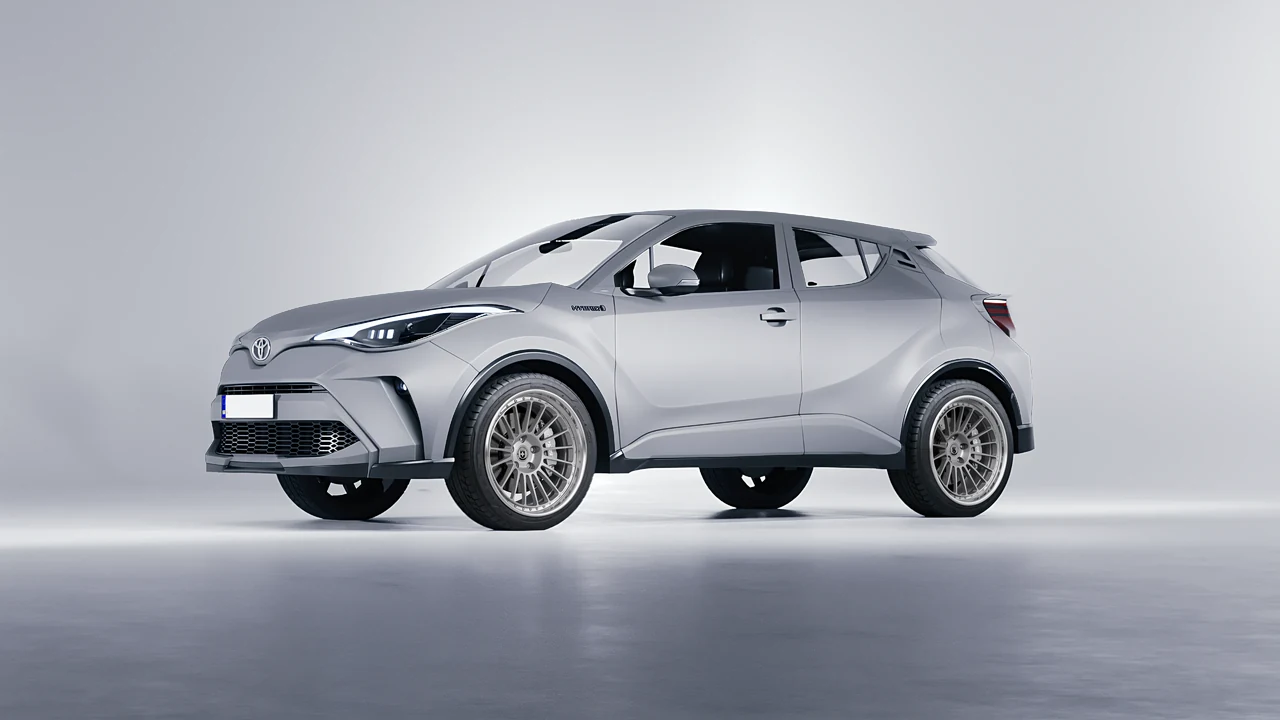 Toyota C-HR 2021 on HRE Performance Wheels 309 forged wheels, front three-quarter view