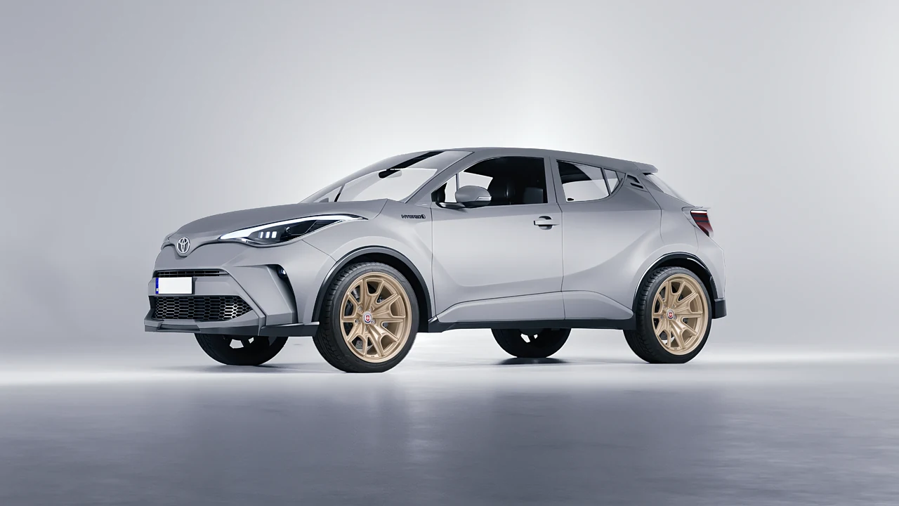 Toyota C-HR 2021 on HRE Performance Wheels 427M forged wheels, front three-quarter view