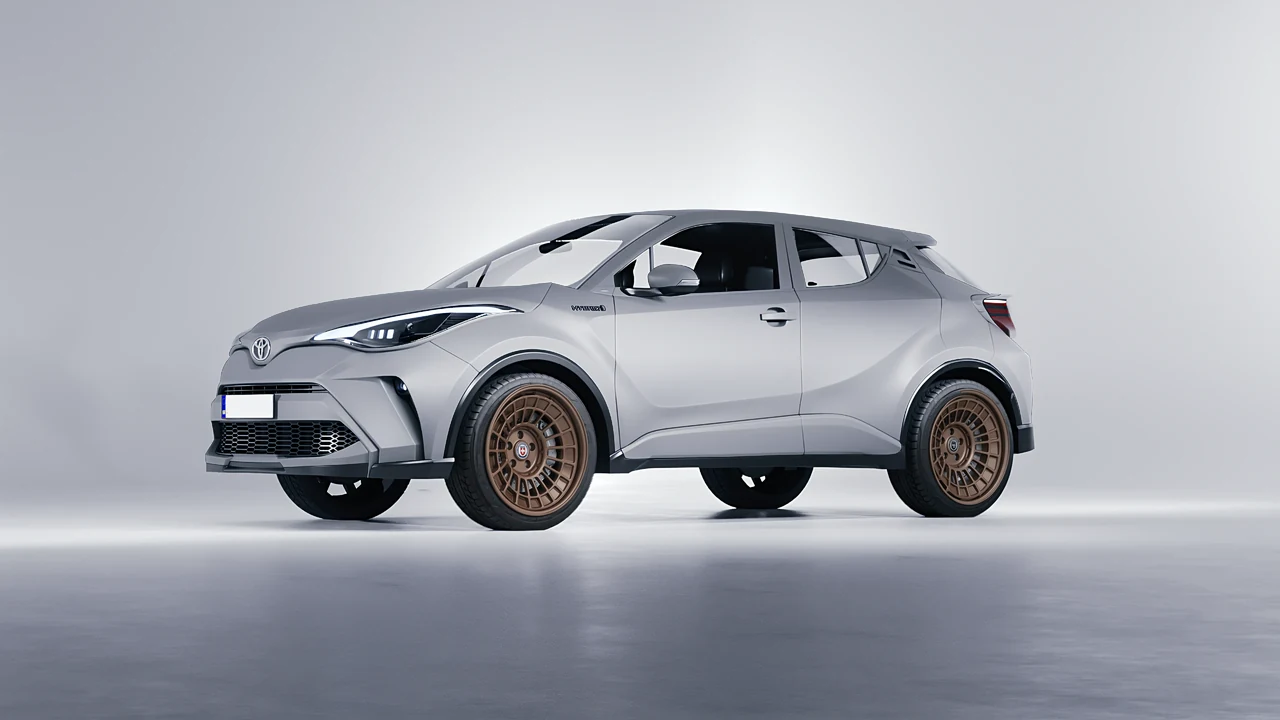 Toyota C-HR 2021 on HRE Performance Wheels 515-GTM forged wheels, front three-quarter view