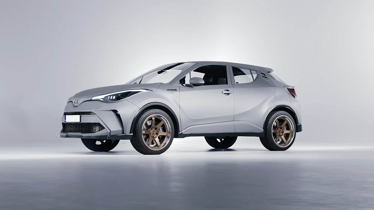 Toyota C-HR 2021 on HRE Performance Wheels C106 forged wheels, front three-quarter view