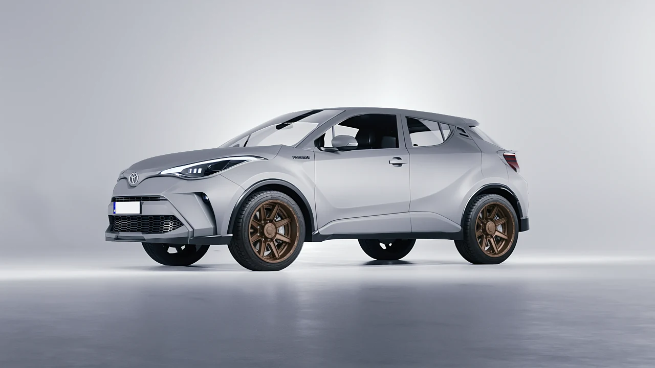 Toyota C-HR 2021 on HRE Performance Wheels HD188 forged wheels, front three-quarter view