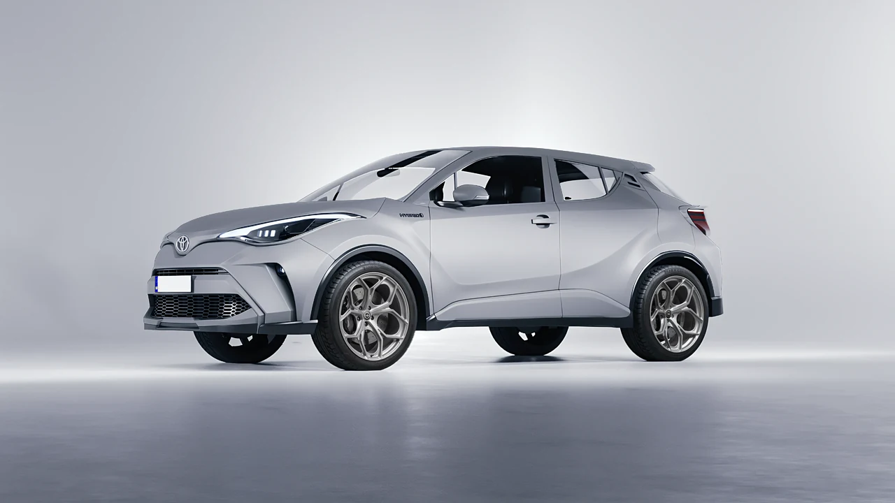 Toyota C-HR 2021 on HRE Performance Wheels P111SC forged wheels, front three-quarter view