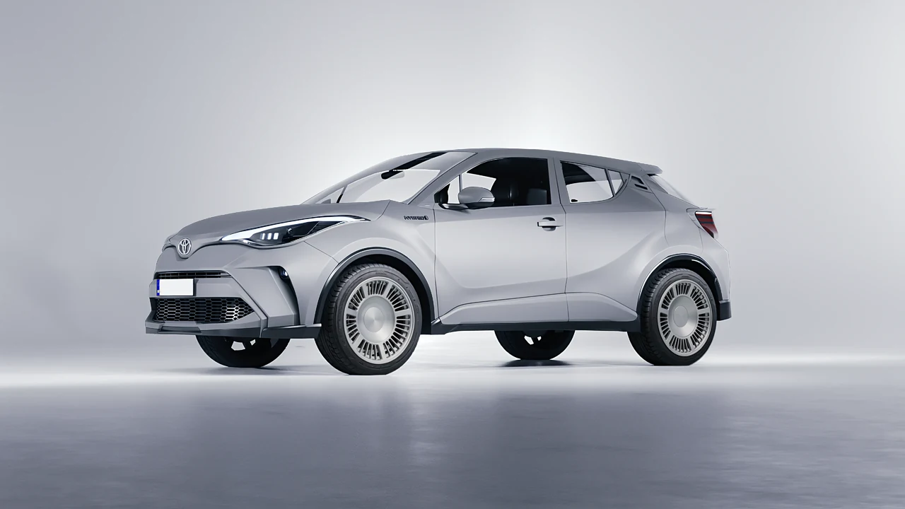 Toyota C-HR 2021 on RDB LA Masterpiece forged wheels, front three-quarter view