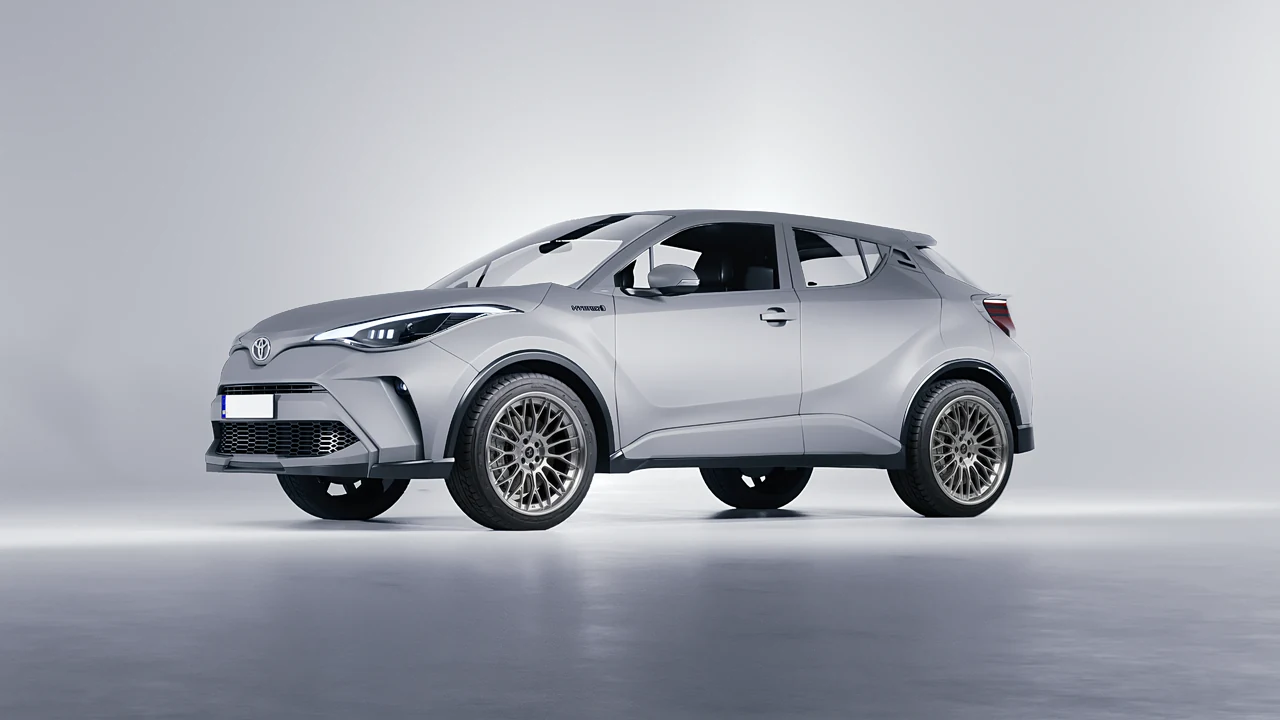 Toyota C-HR 2021 on RDB LA Signature forged wheels, front three-quarter view