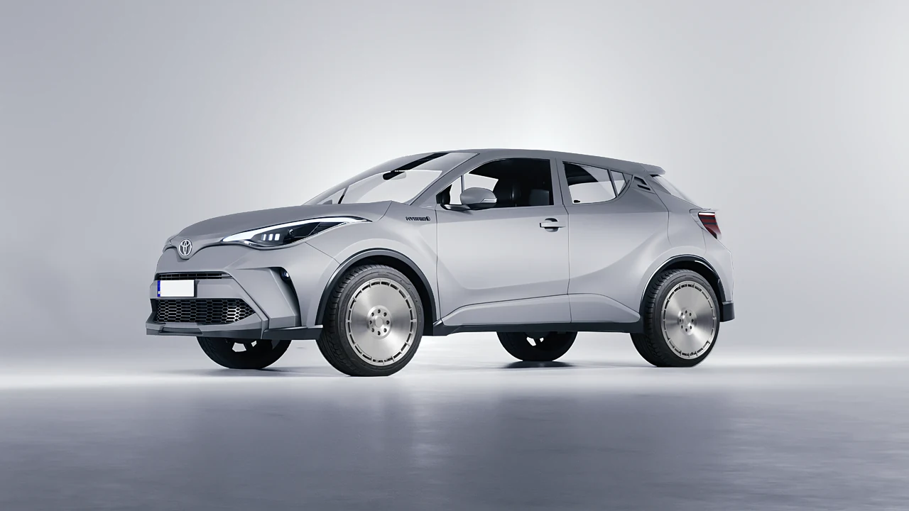 Toyota C-HR 2021 on RDB LA Zero forged wheels, front three-quarter view