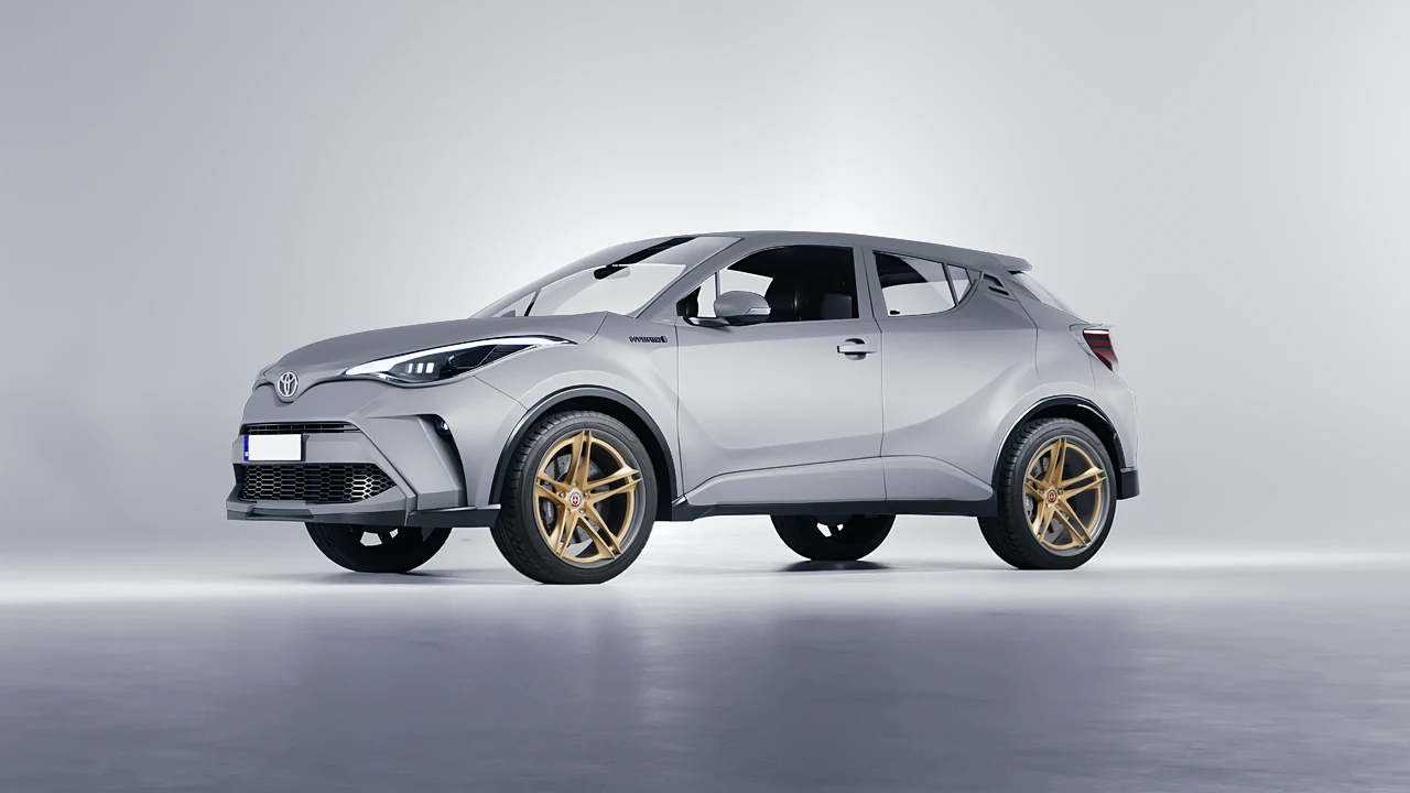 Toyota C-HR 2021 on HRE Performance Wheels S207H forged wheels, front three-quarter view