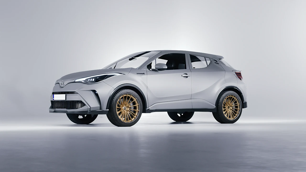 Toyota C-HR 2021 on HRE Performance Wheels S209H forged wheels, front three-quarter view