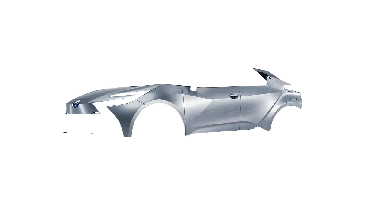 Toyota C-HR 2024 wrapped in Brushed Aluminum (Avery Dennison SW900-812-X), front three-quarter view