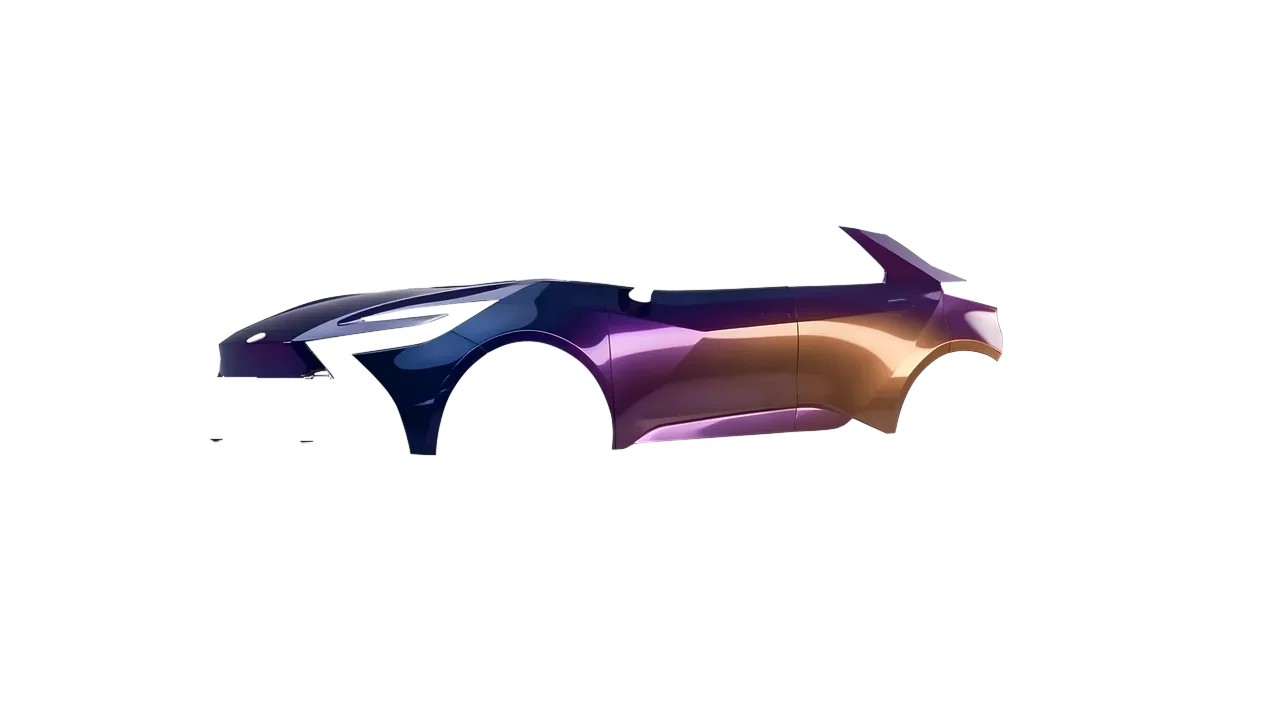 Toyota C-HR 2024 wrapped in Gloss Flip Deep Space (3M GP278), front three-quarter view