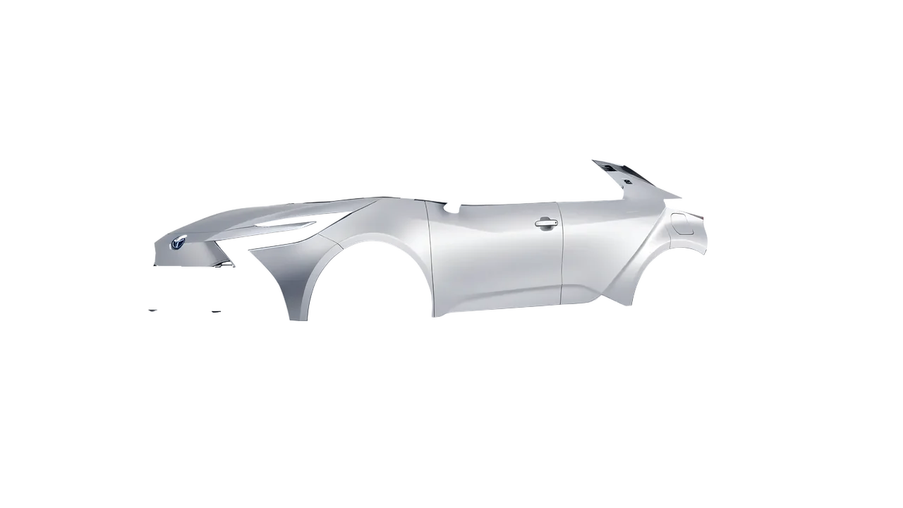 Toyota C-HR 2024 wrapped in Matte Silver (3M M21), front three-quarter view