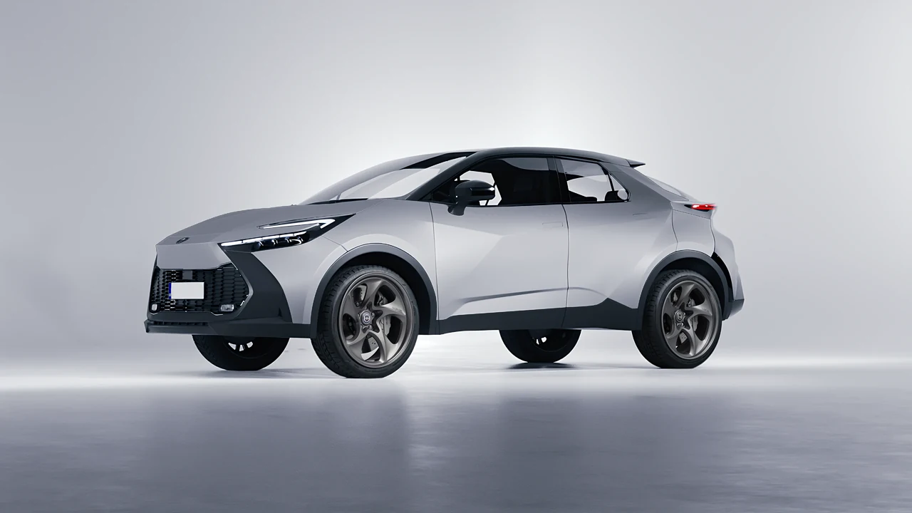 Toyota C-HR 2024 on HRE Performance Wheels 522 forged wheels, front three-quarter view
