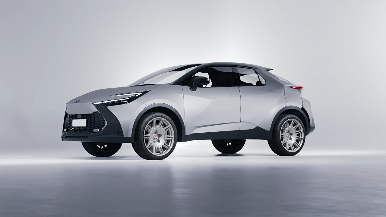 Toyota C-HR 2024 on HRE Performance Wheels 528M forged wheels, front three-quarter view
