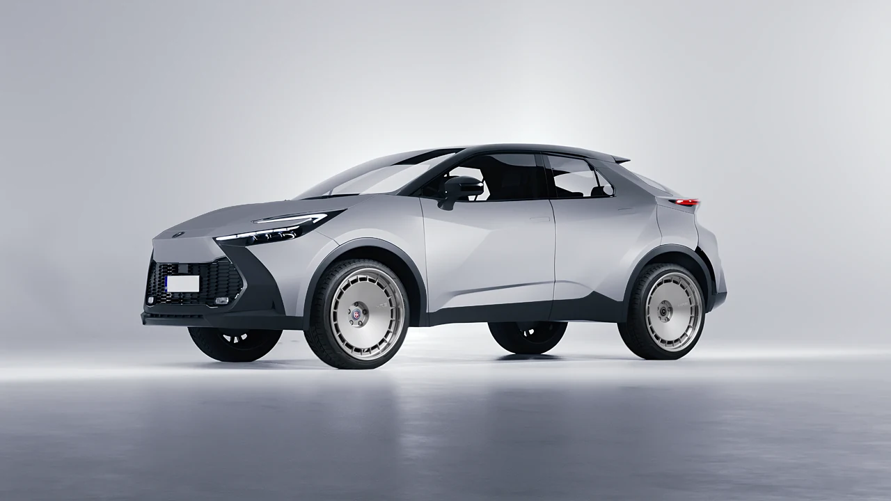 Toyota C-HR 2024 on HRE Performance Wheels 935 forged wheels, front three-quarter view
