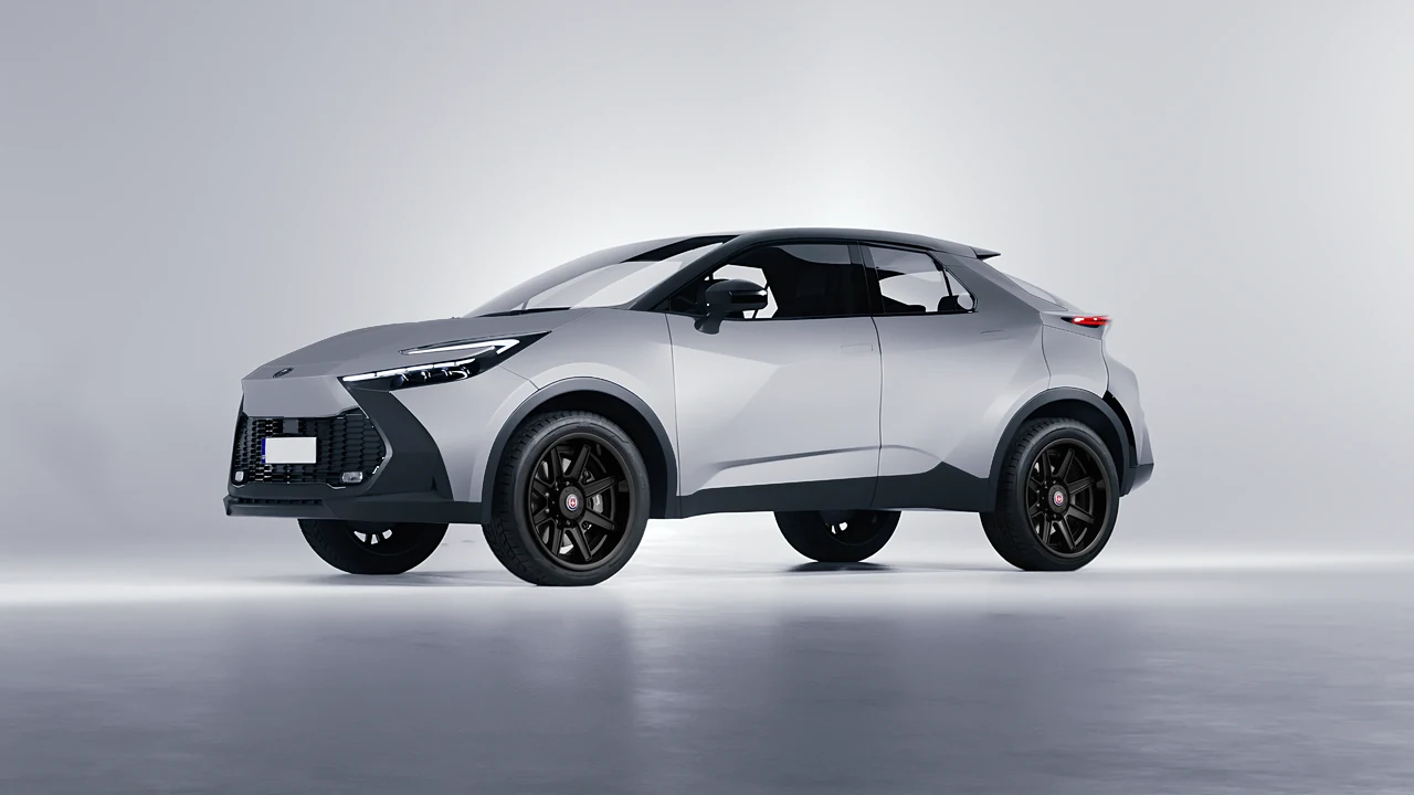 Toyota C-HR 2024 on HRE Performance Wheels HD188H forged wheels, front three-quarter view