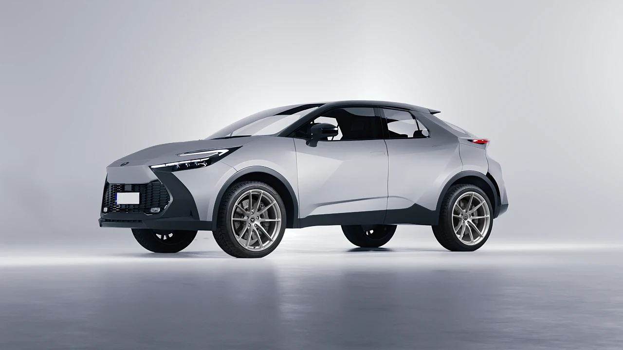 Toyota C-HR 2024 on HRE Performance Wheels P104 forged wheels, front three-quarter view