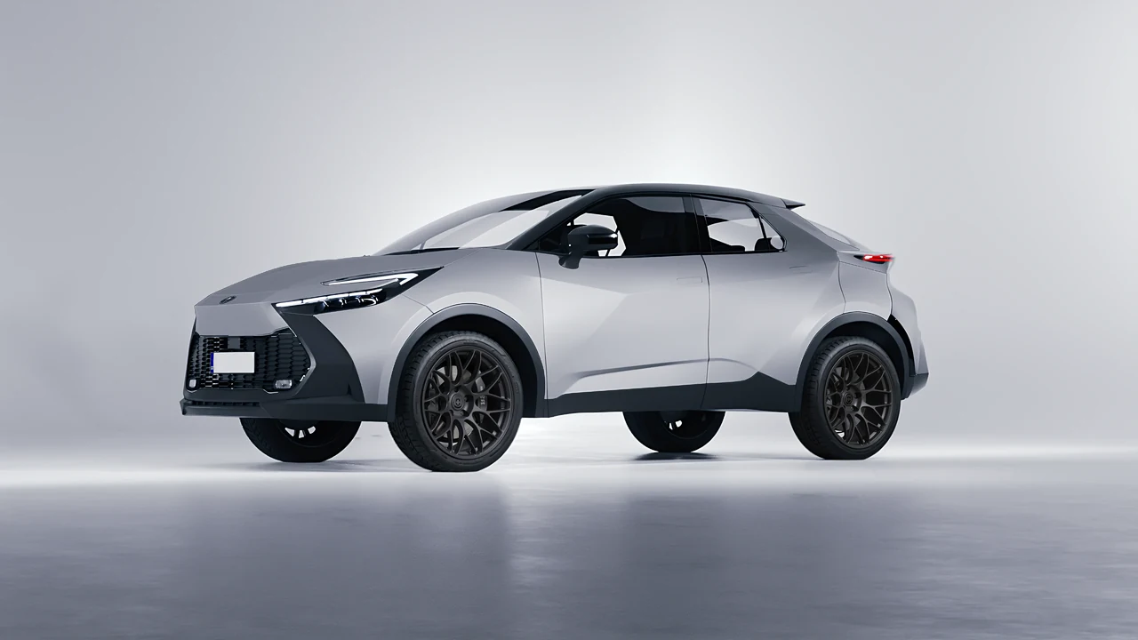 Toyota C-HR 2024 on HRE Performance Wheels RC100 forged wheels, front three-quarter view