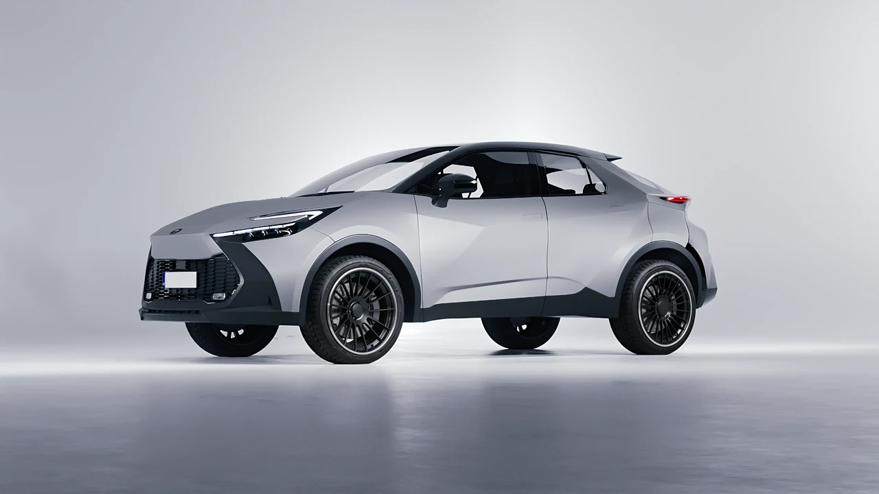 Toyota C-HR 2024 on RDB LA Twenty Two forged wheels, front three-quarter view